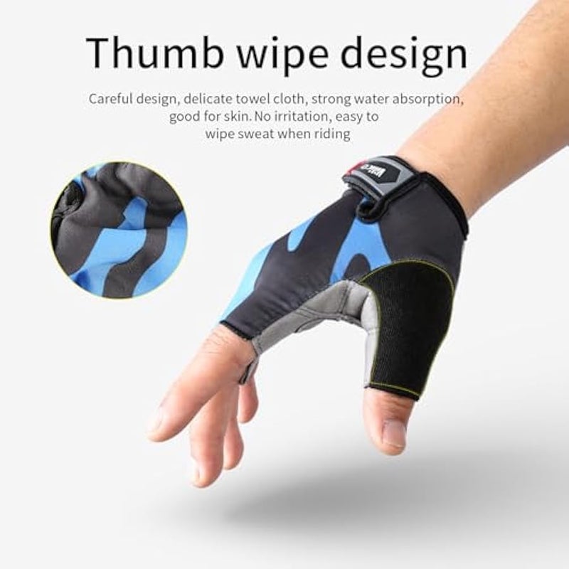 Fingerless Cycling Gloves for Men Women Bike Gloves for Men Cycling, Paded MTB Glove Biking Glove for Men Bicycle Accessories, Guantes para Bicicleta Hombre Guantes Ciclismo Hombre - Image 5